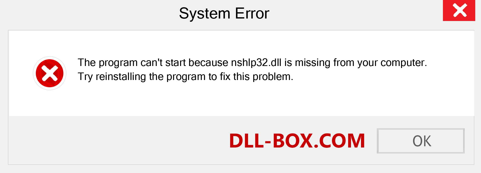  nshlp32.dll file is missing?. Download for Windows 7, 8, 10 - Fix  nshlp32 dll Missing Error on Windows, photos, images